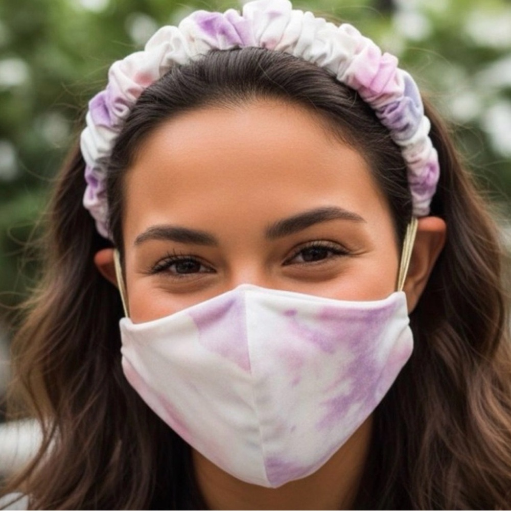 Lelet NY Pastel Tie-Dye Scrunchie and Mask Set